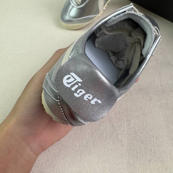 Unisex Onitsuka/Tiger Mexico 66 Chrome Silver Sneaker Athletic NWT - Picture 4 of 7